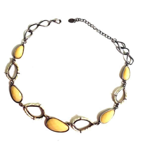 Bijoux Terner Yellow Silver Tone Chain Necklace 16-19in - Picture 1 of 10